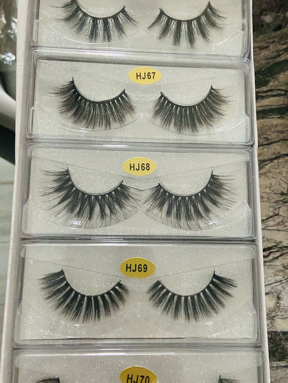 HJ Series Black False Eyelashes - Wispy Volume Pairs - Picture 3 of 4